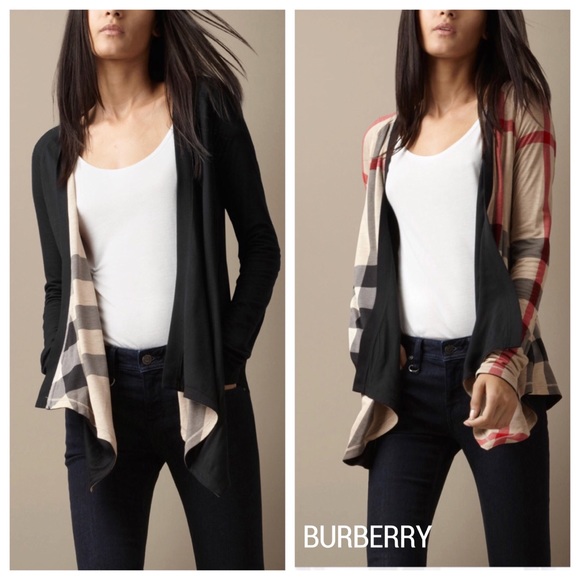 Burberry Reversible Waterfall Cardigan 